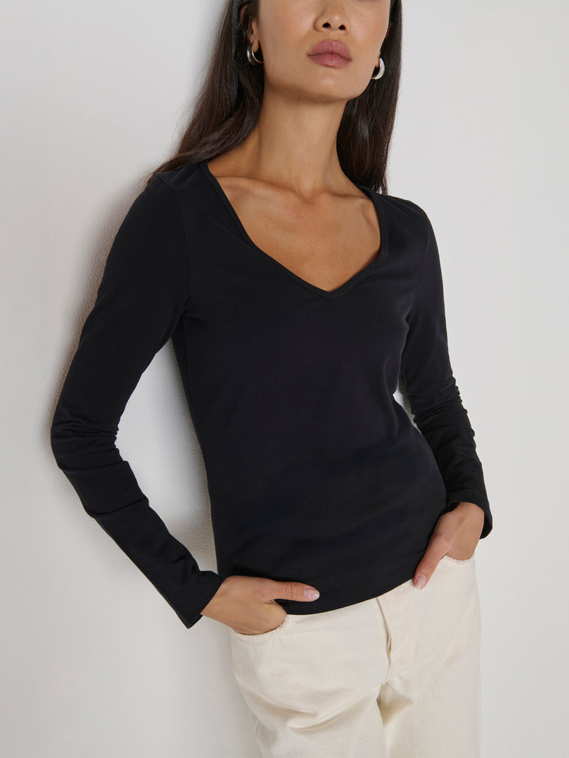Nation Los Angeles Demi V-Neck Top