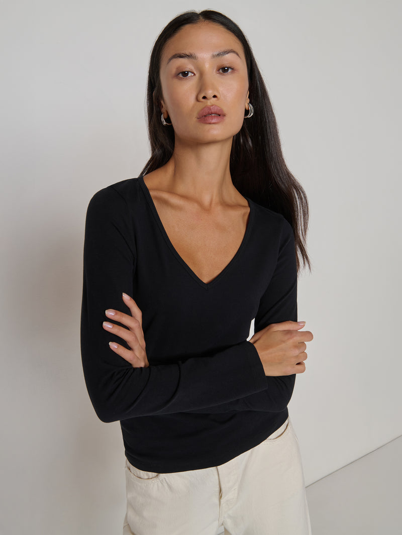 Nation Los Angeles Demi V-Neck Top