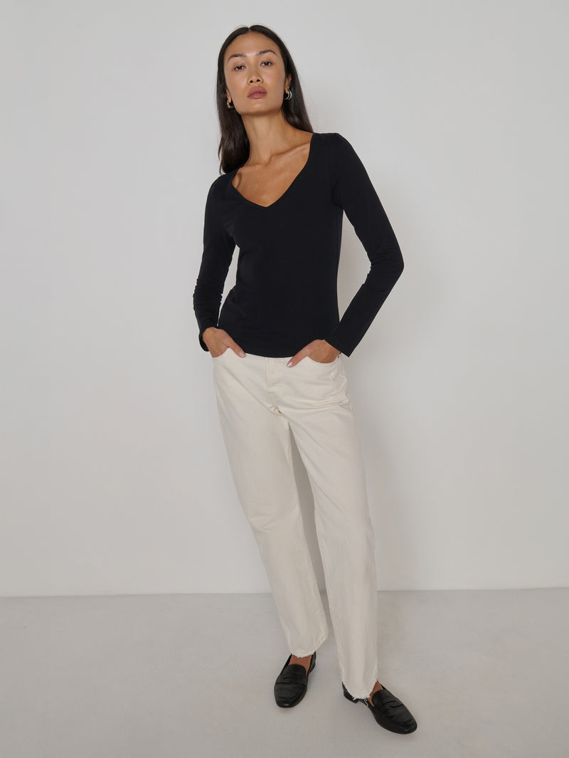 Nation Los Angeles Demi V-Neck Top