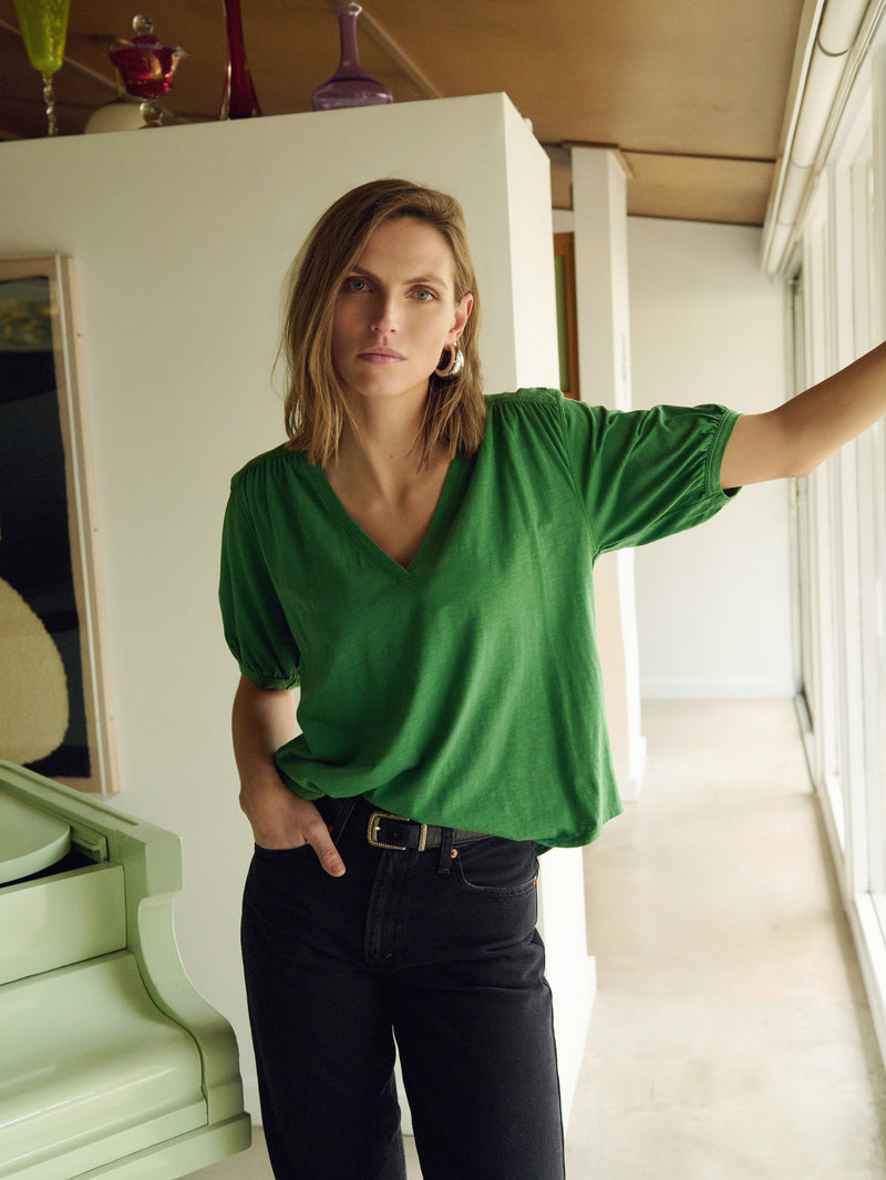 Nation Los Angeles Edie Shirred Tee