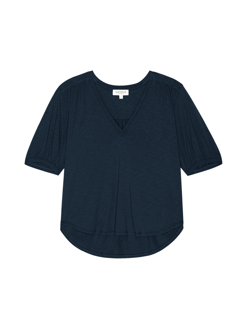 Nation Los Angeles Edie Shirred Tee