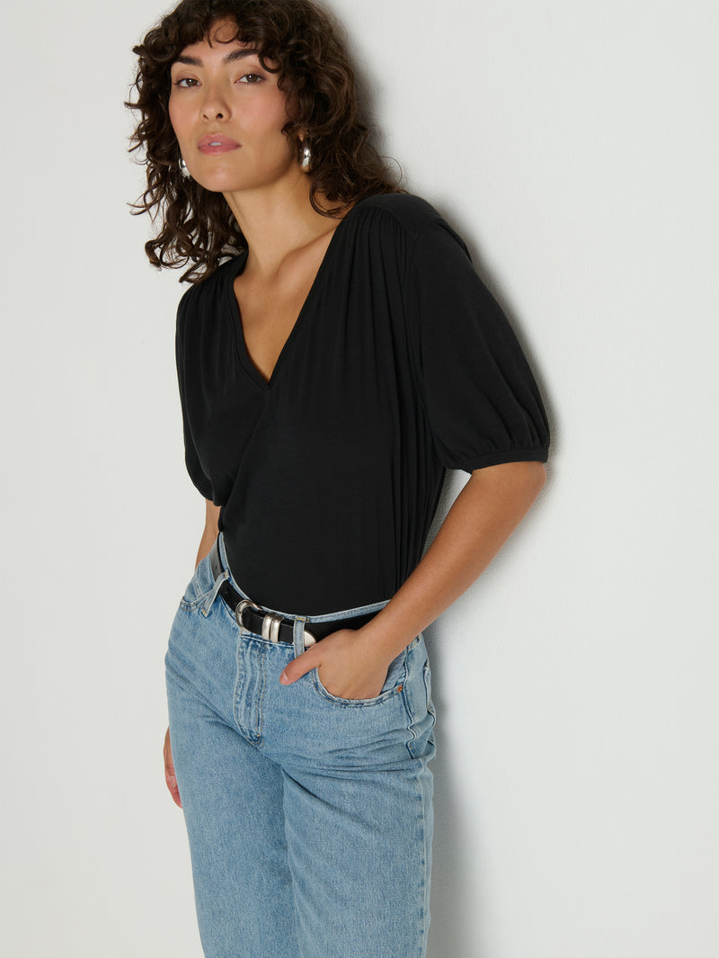 Nation Los Angeles Edie Shirred Tee