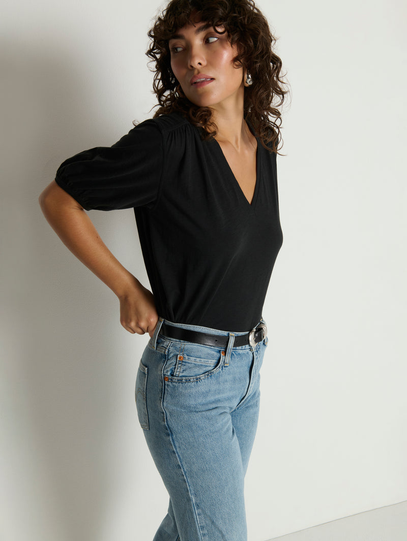 Nation Los Angeles Edie Shirred Tee