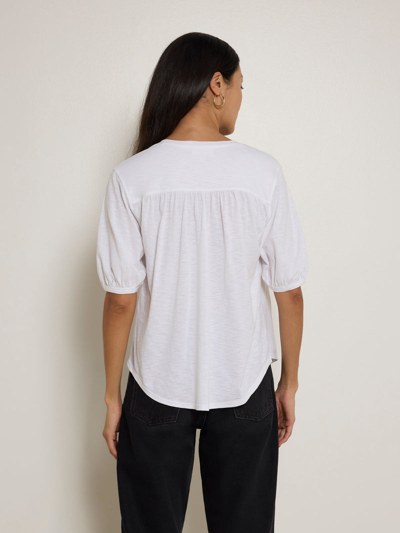 Nation Los Angeles Edie Shirred Tee
