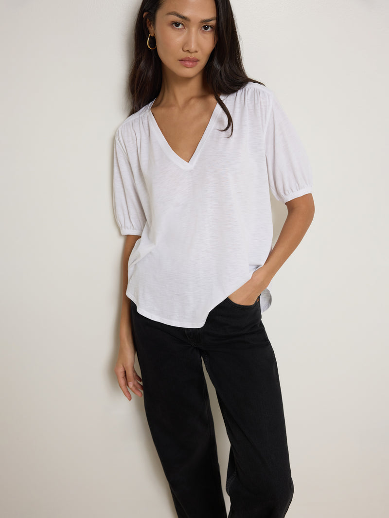 Nation Los Angeles Edie Shirred Tee