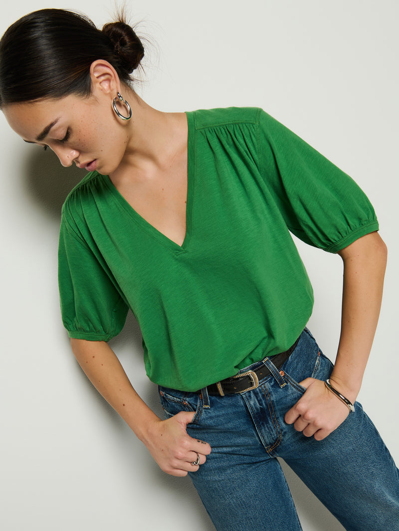 Nation Los Angeles Edie Shirred Tee