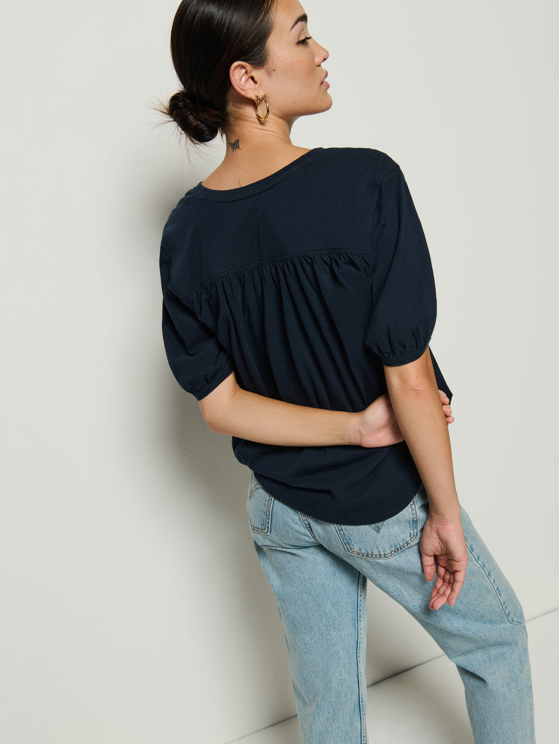 Nation Los Angeles Edie Shirred Tee