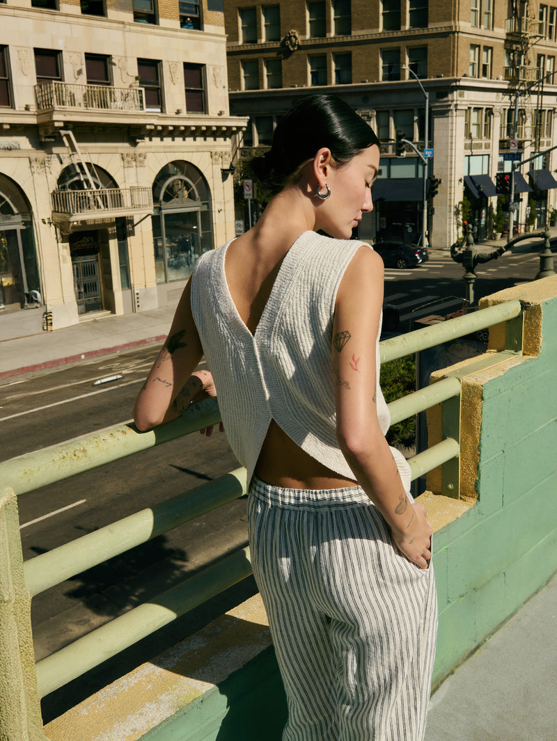 Nation Los Angeles Grayson Stripe Pant and Eliza Sweater Tank