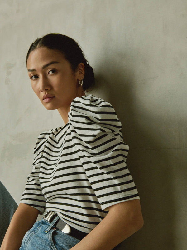 Emery Stripe Boat Neck