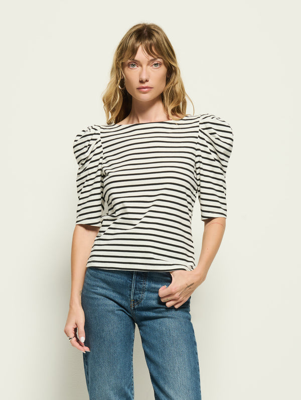 Emery Stripe Boat Neck
