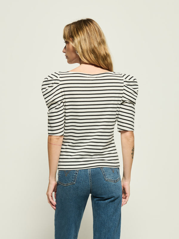 Emery Stripe Boat Neck