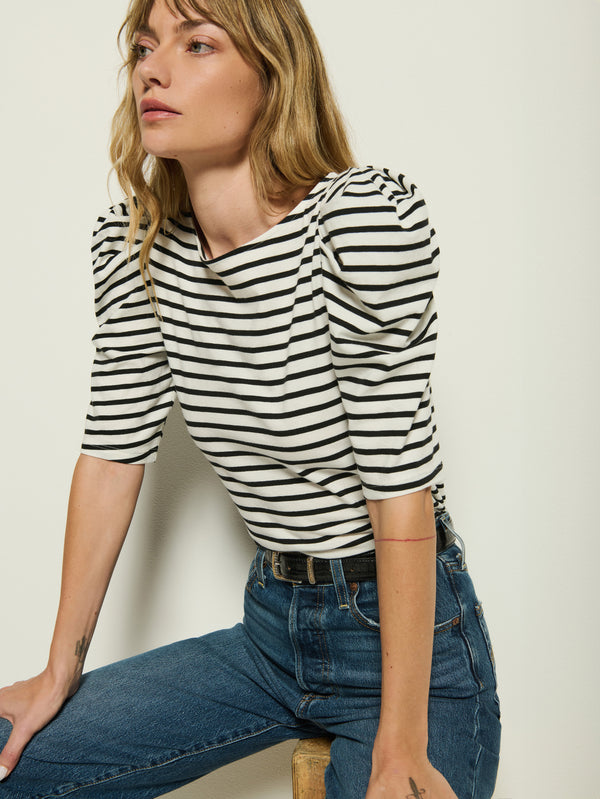 Emery Stripe Boat Neck