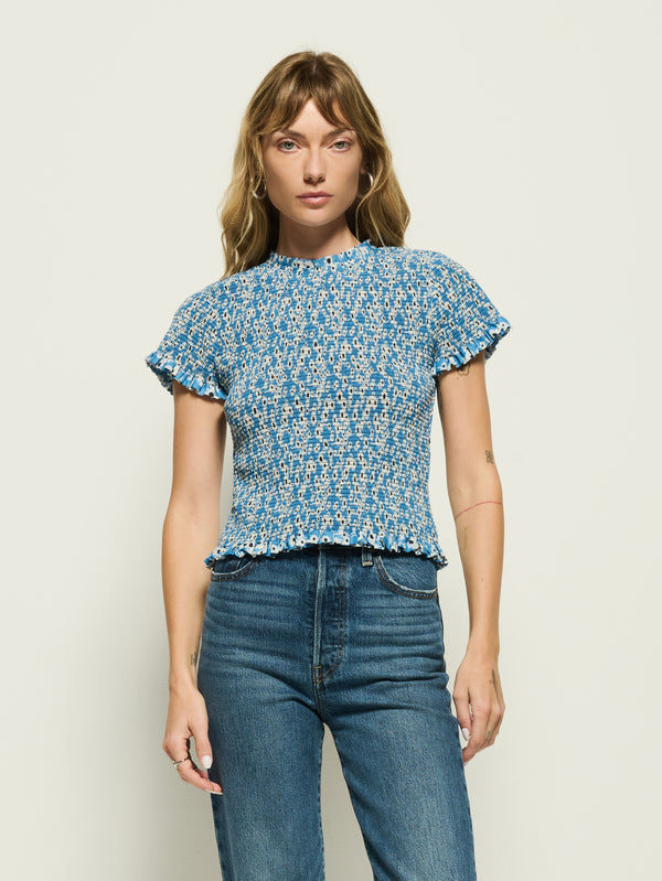 Nation Los Angeles Evie Smocked Top
