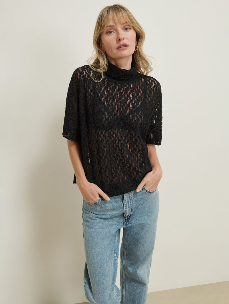 Nation Los Angeles Fable Lace Turtleneck