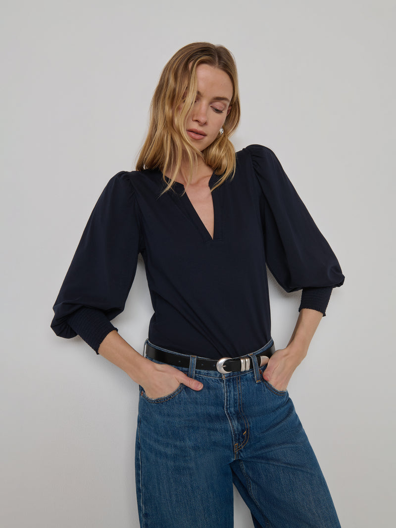 Nation Los Angeles Flora Peasant Tee