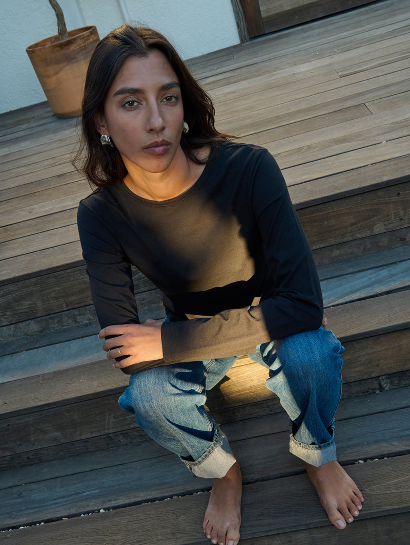 Nation Los Angeles Frances Crew Neck Tee