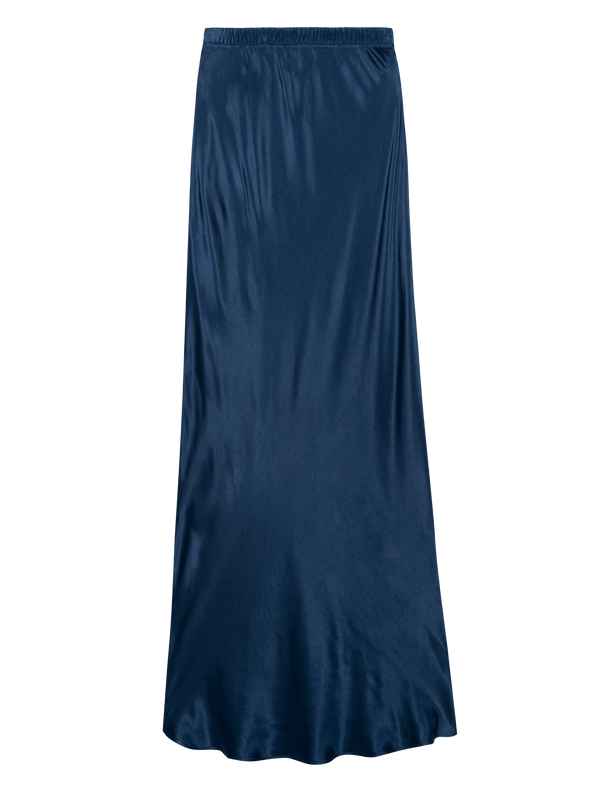 NATION LTD Gaia Bias Cut Satin Maxi Skirt