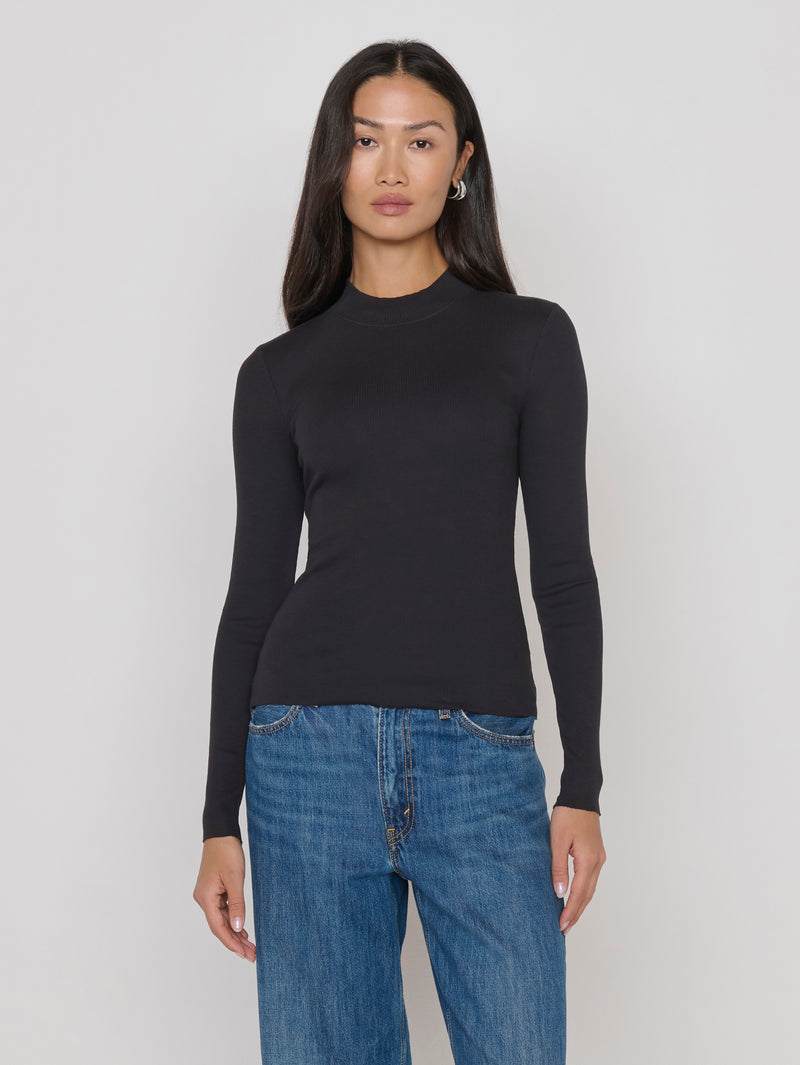 Nation Los Angeles Gina Slim Mock Neck