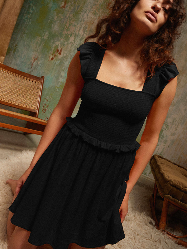 NATION LTD Ginger Smocked Mini Dress