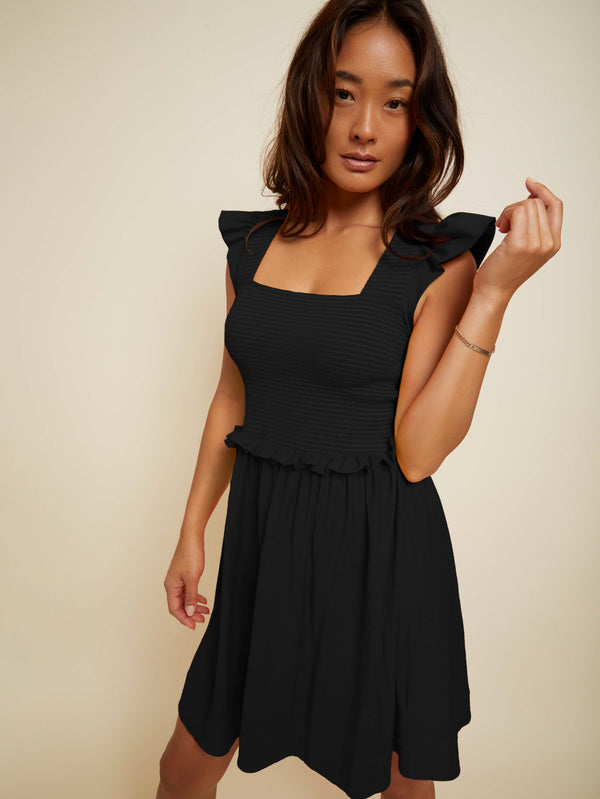 NATION LTD Ginger Smocked Mini Dress