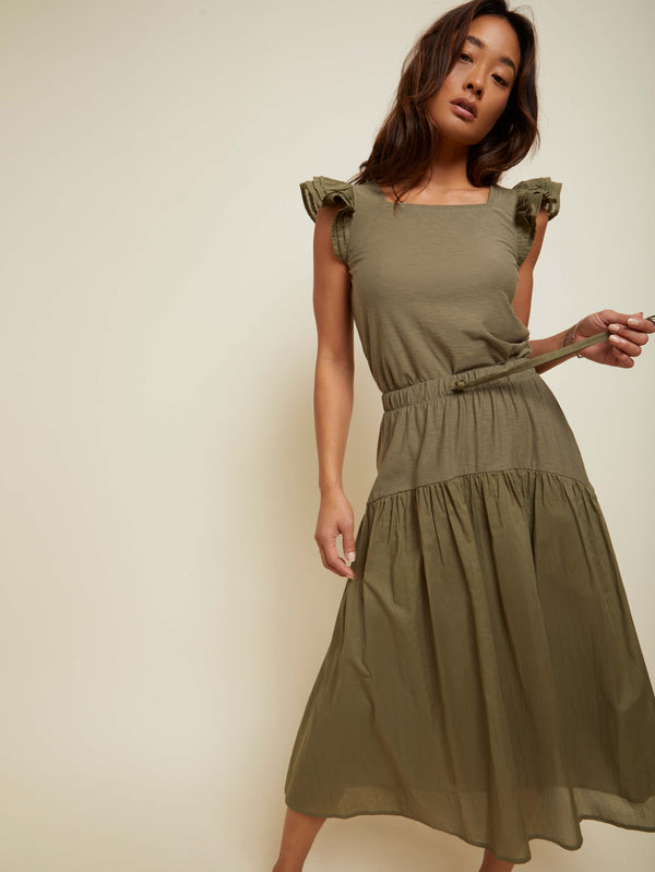 NATION LTD Helena Combo Midi Skirt