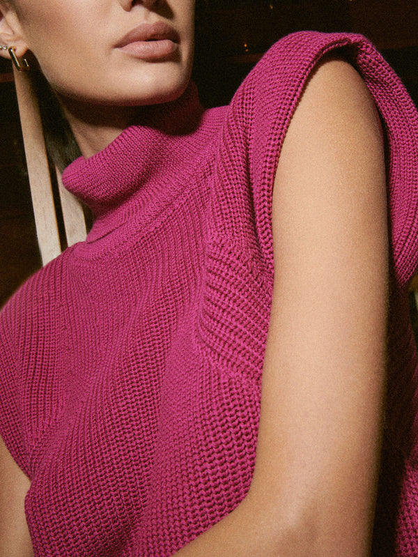 NATION LTD Isha Oversized Sleeveless Turtleneck