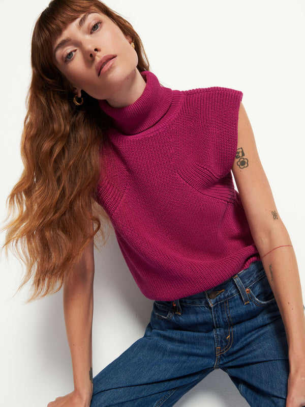 NATION LTD Isha Oversized Sleeveless Turtleneck