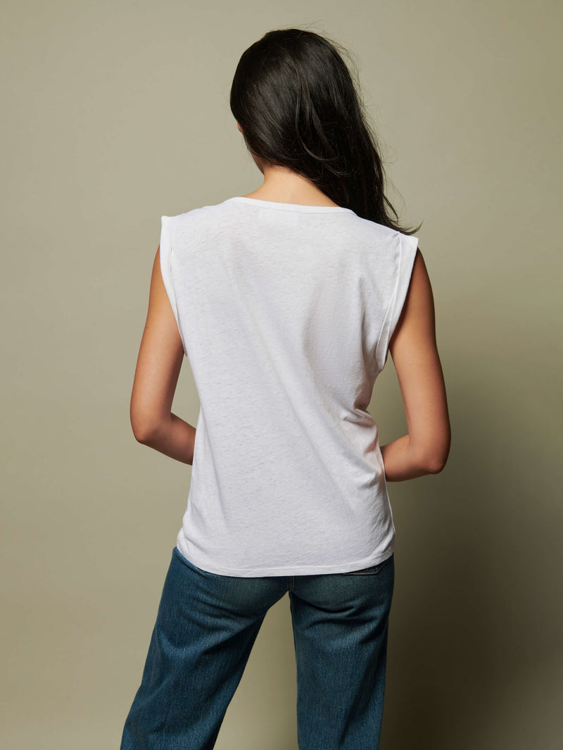 NATION LTD Janis Rolled Muscle Tank Top