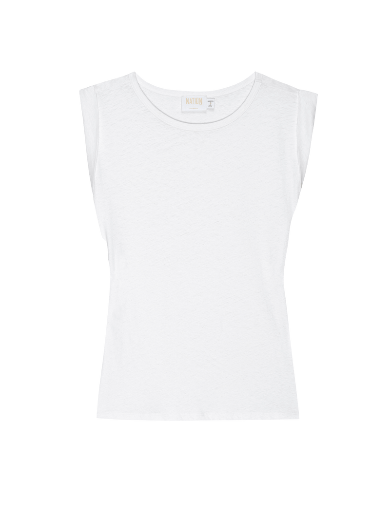 NATION LTD Janis Rolled Muscle Tank Top