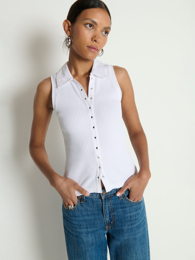 Nation Los Angeles Jaylin Polo Top
