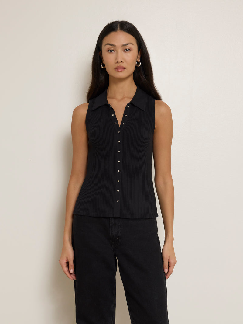 Nation Los Angeles Jaylin Polo Top