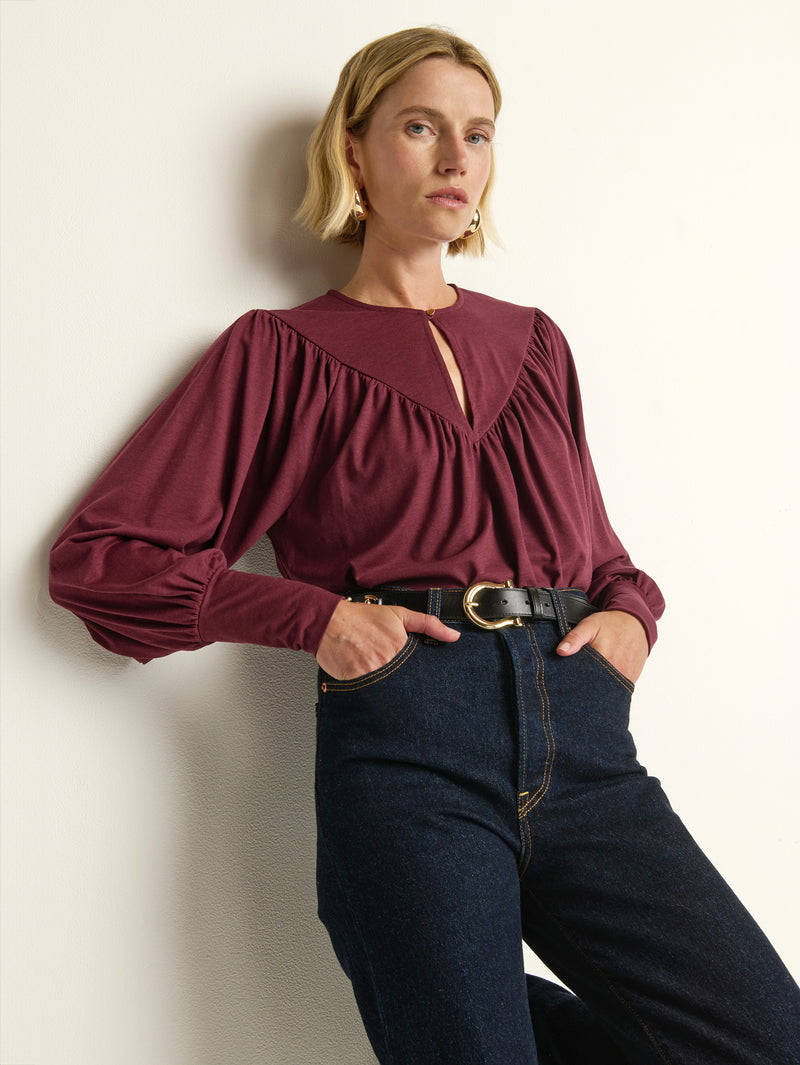 Nation Los Angeles Jeannie Keyhole Top