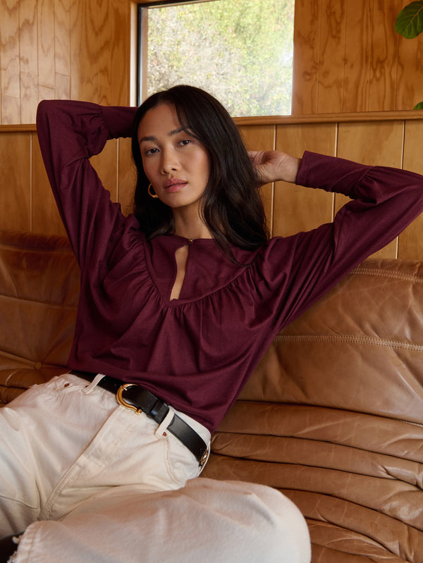 Nation Los Angeles Jeannie Keyhole Top