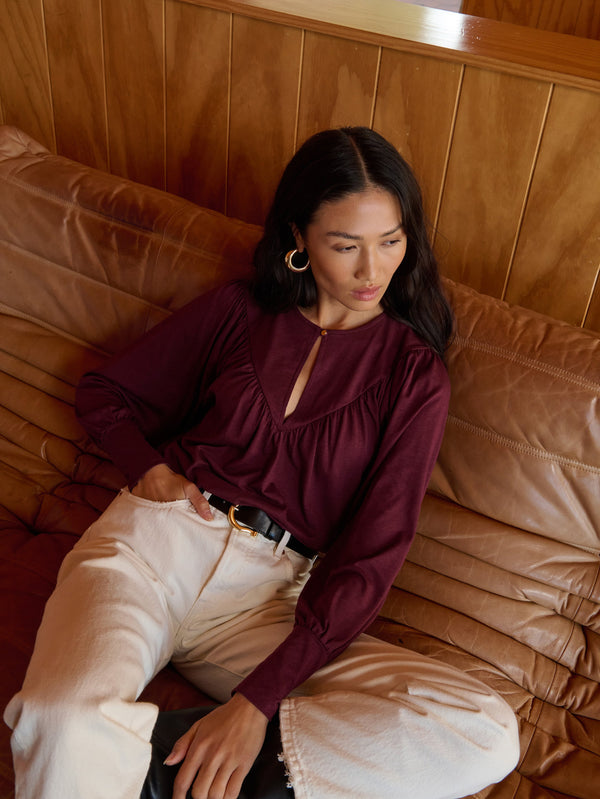 Nation Los Angeles Jeannie Keyhole Top