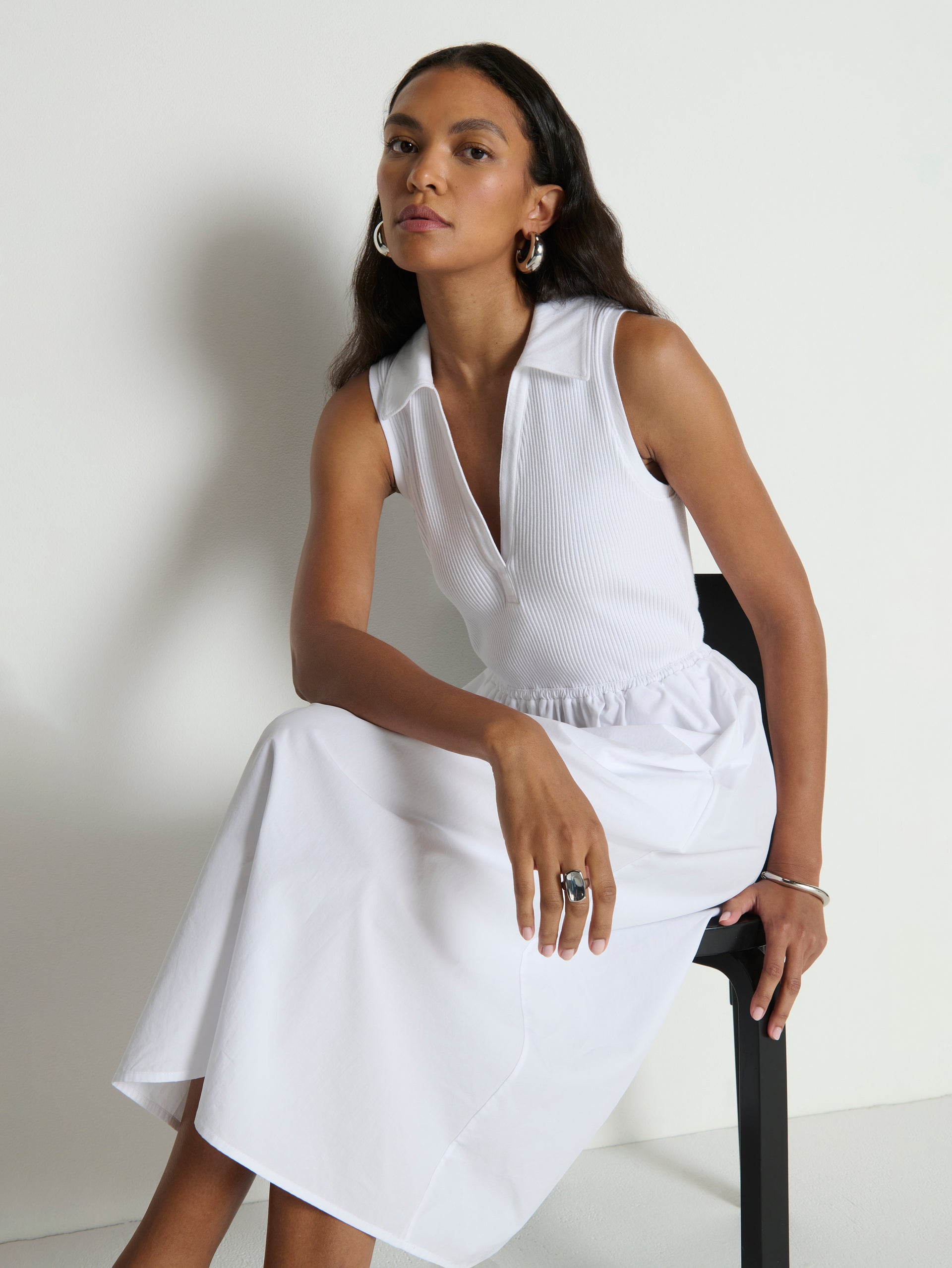 midi white dress women Jessica Midi Dress—White