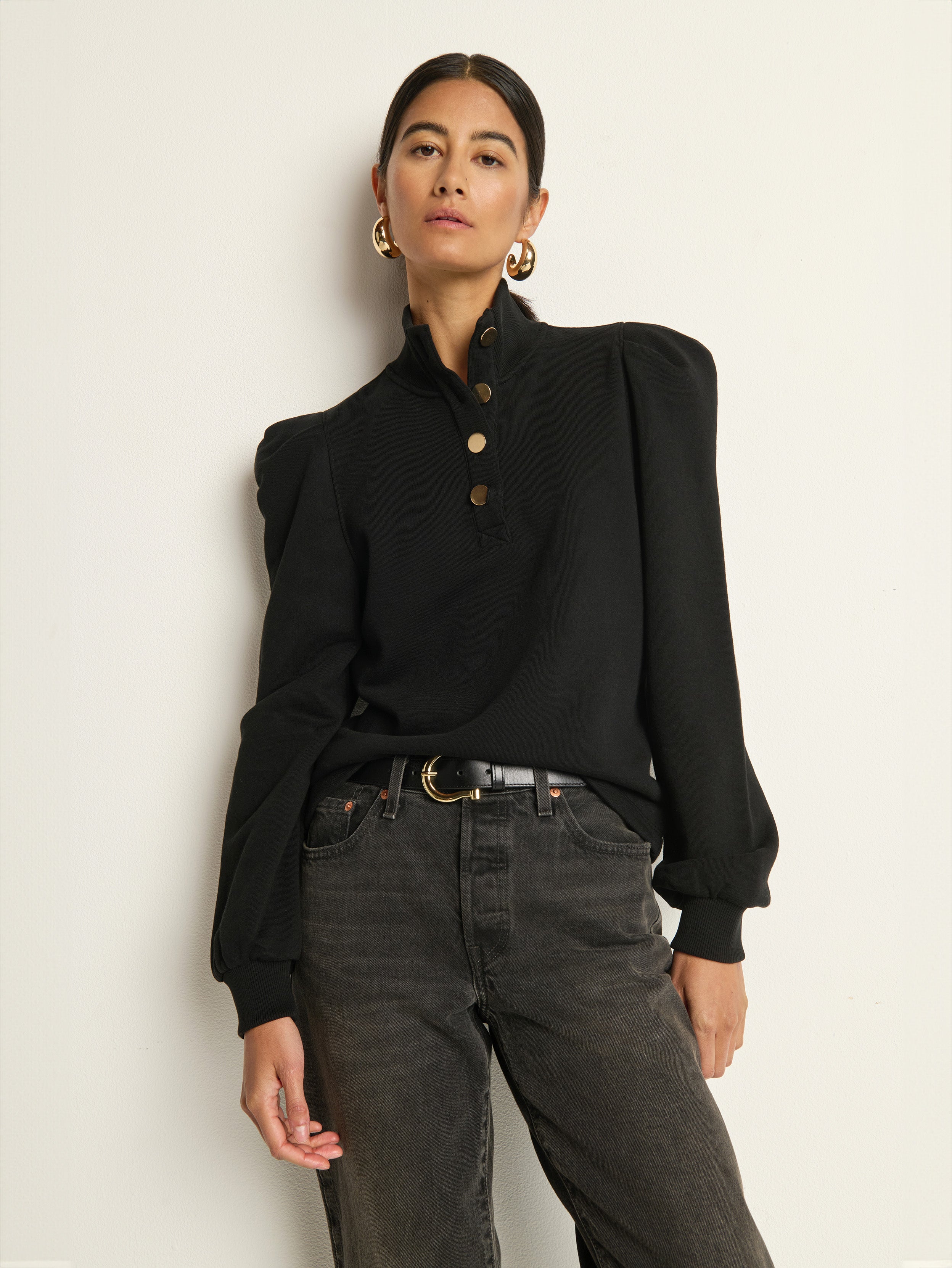 JSF スウェットトレーナー Jesse Jessie Sweatshirt - Jet Black | Nation Los Angeles