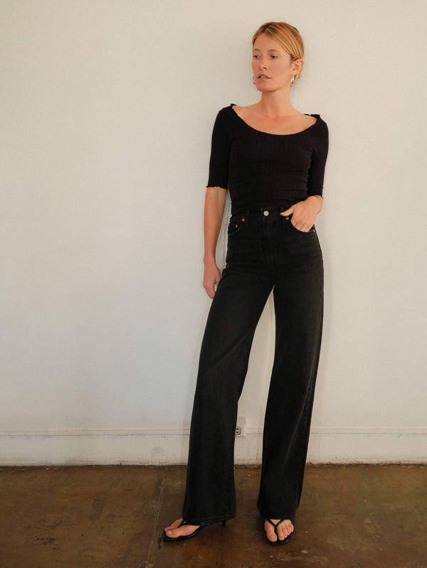 NATINO LTD Jezebel Scoop Neck Short Sleeve