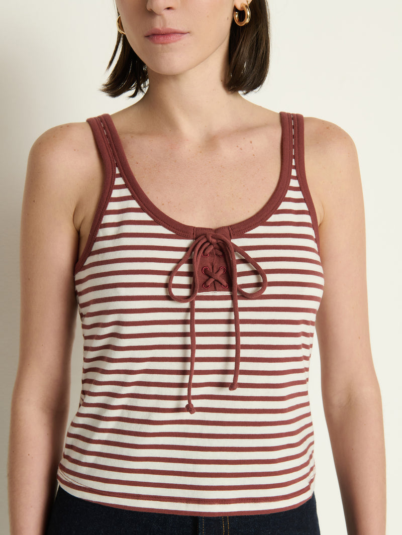 Nation Los Angeles Jil Lace Up Tank