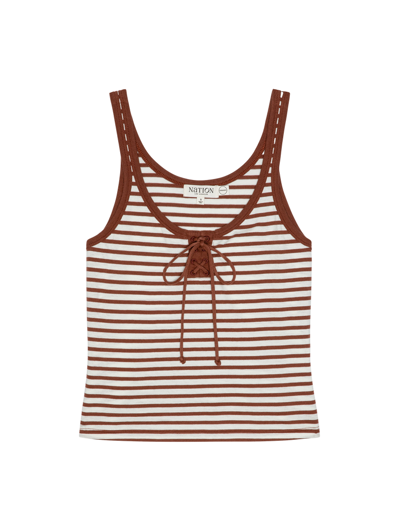 Nation Los Angeles Jil Lace Up Tank