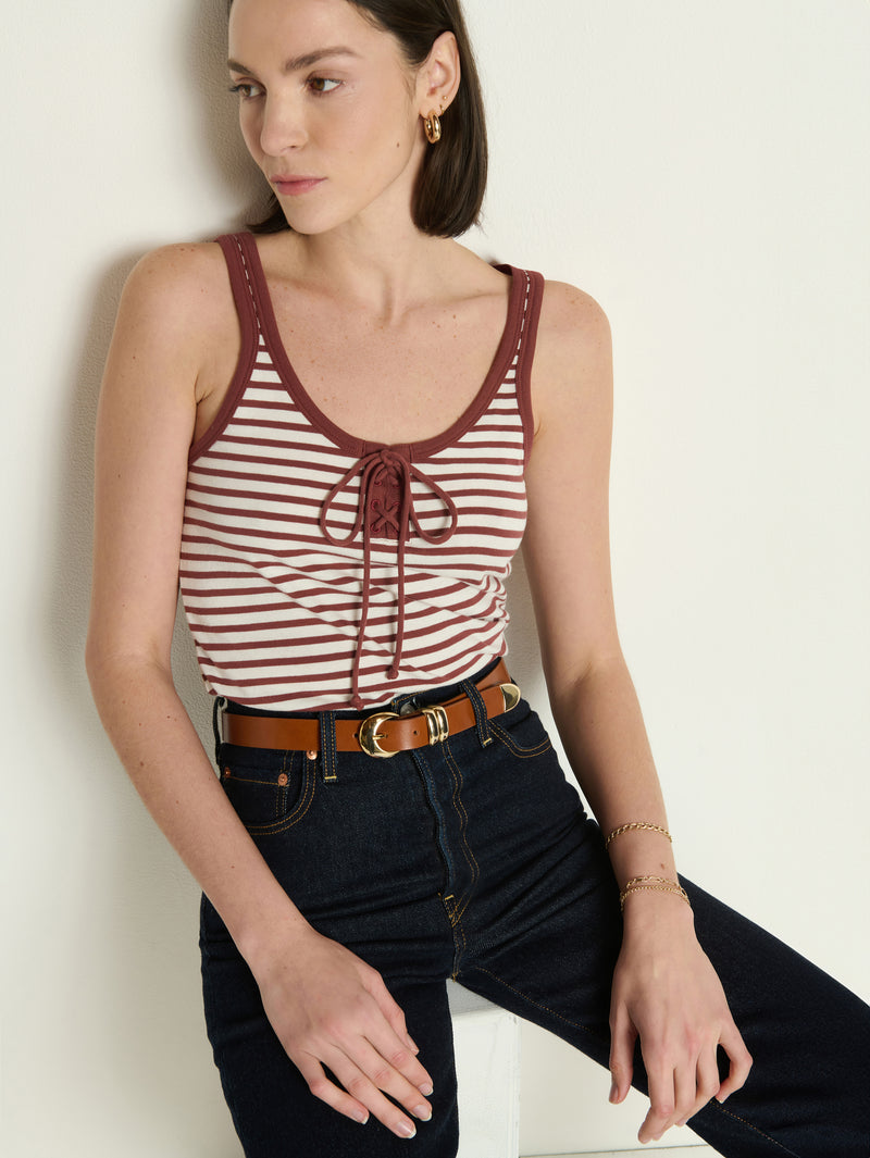 Nation Los Angeles Jil Lace Up Tank