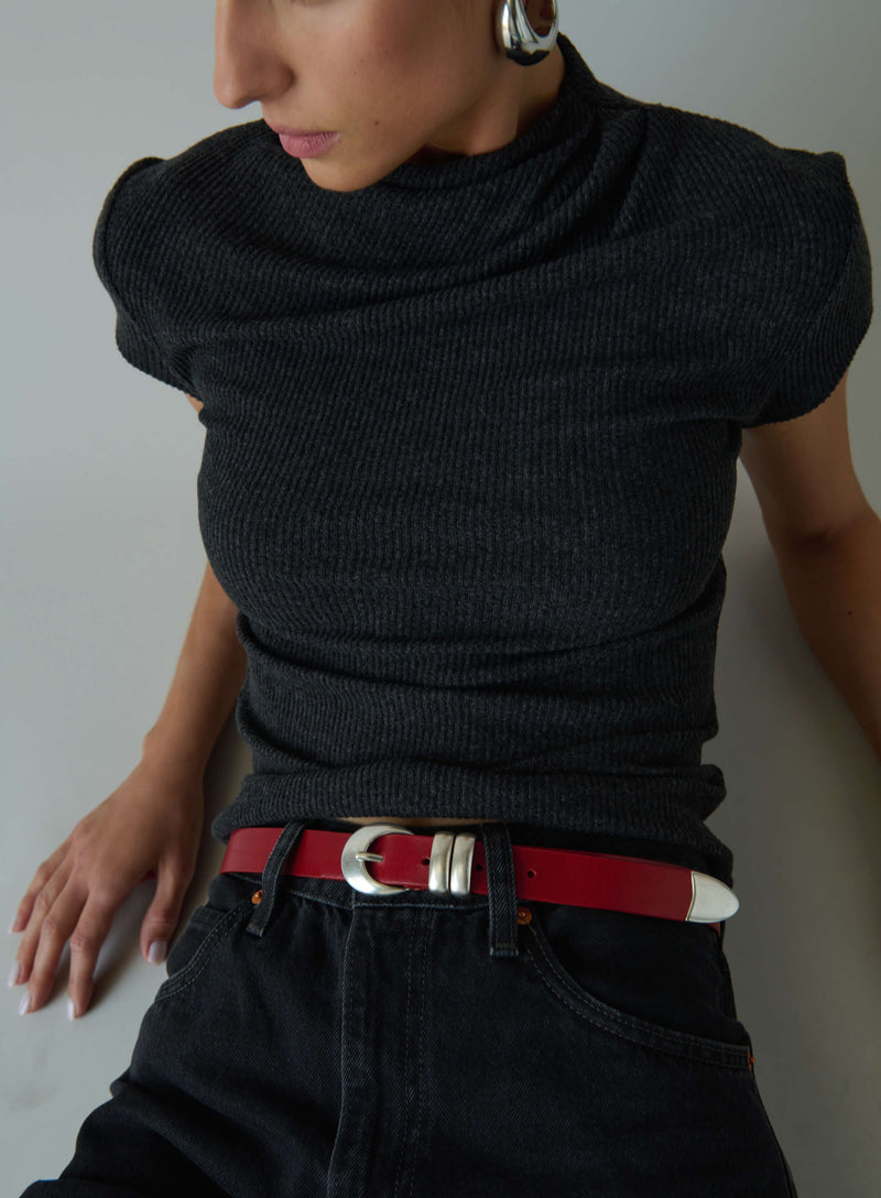 Nation Los Angeles Joss Belt in Rosso