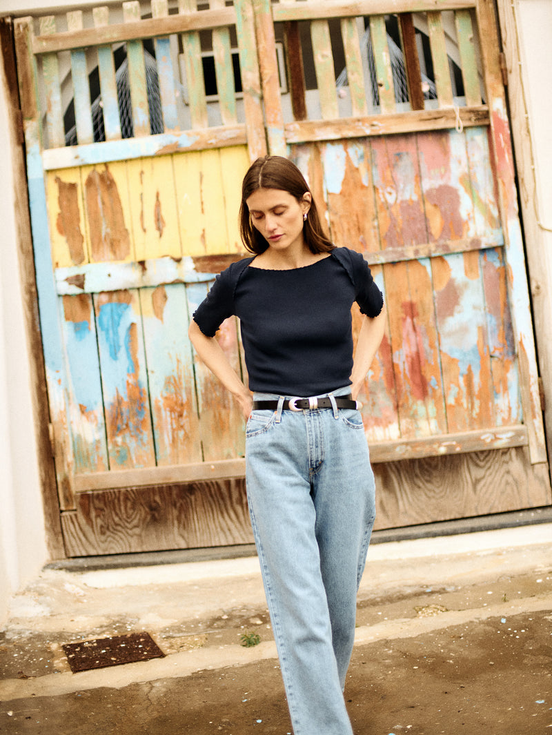 Nation Los Angeles Julee Boatneck Tee