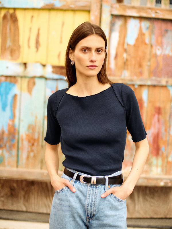 Nation Los Angeles Julee Boatneck Tee