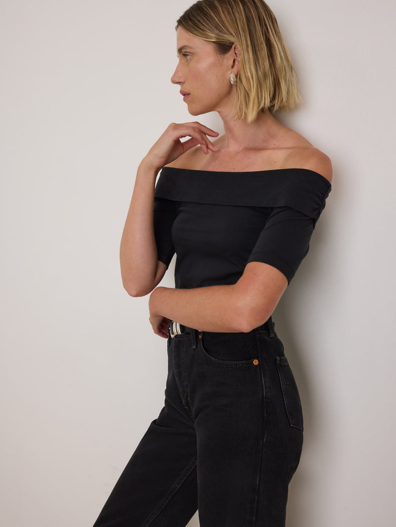 Nation Los Angeles Julia Off Shoulder Tee