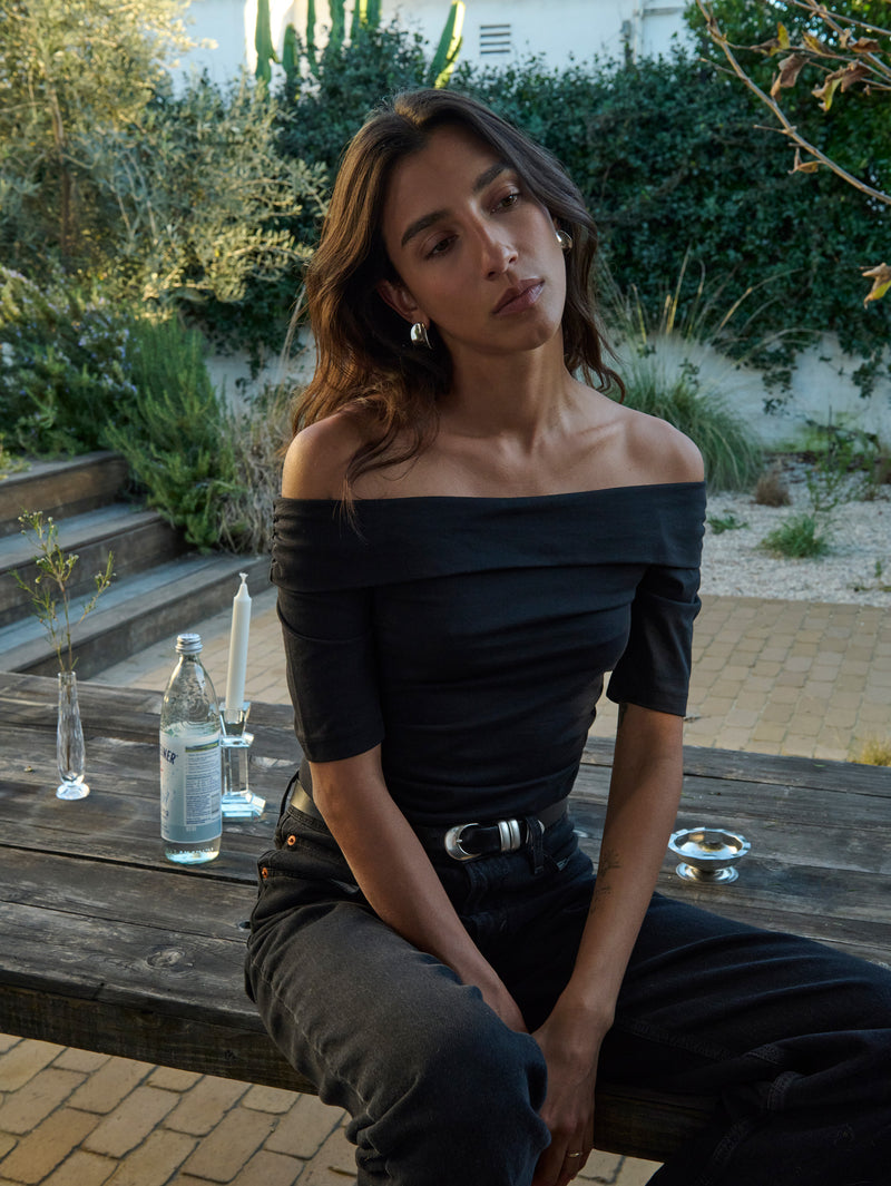 Nation Los Angeles Julia Off Shoulder Tee