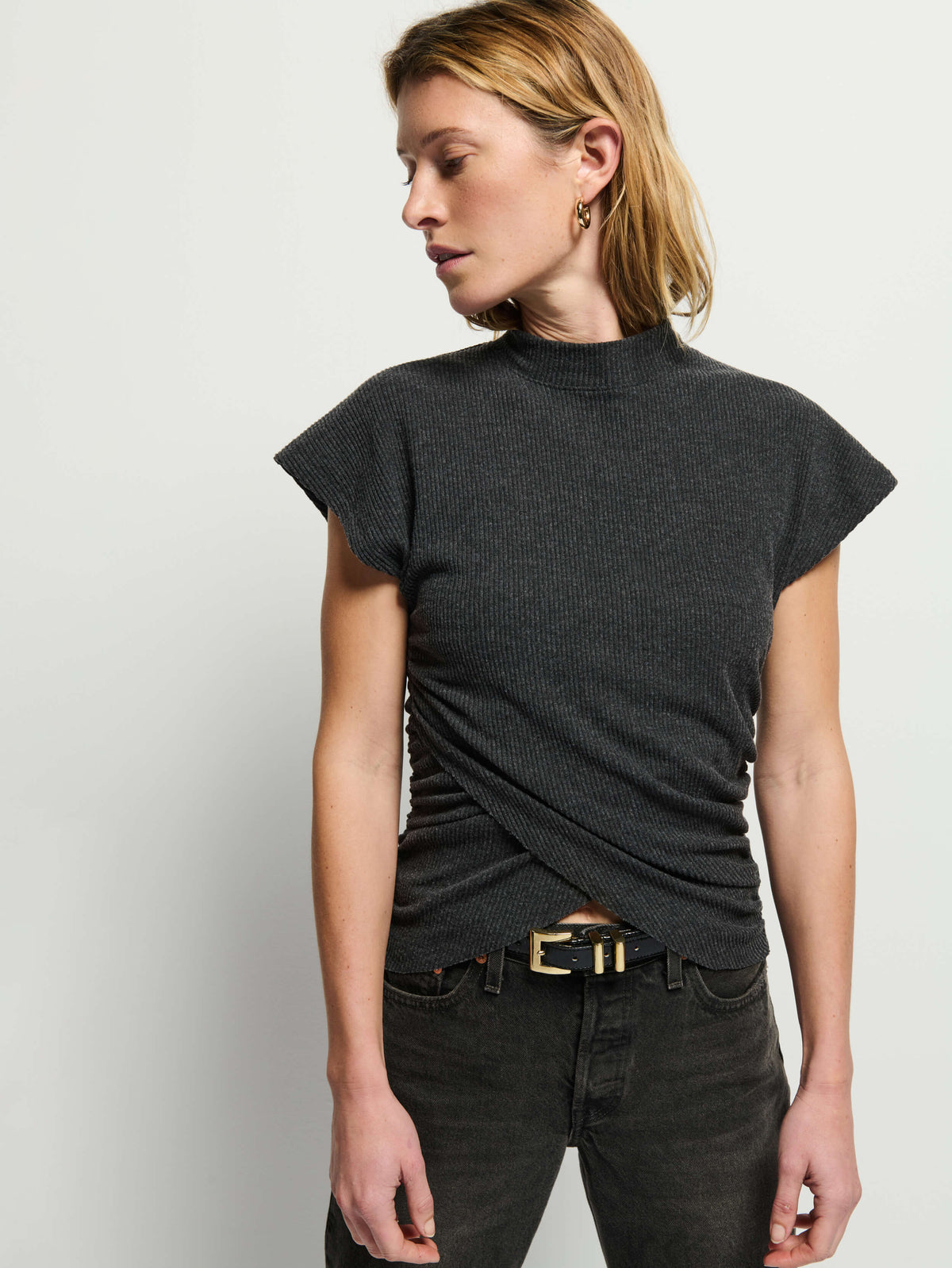 Liverpool Los Angeles Khloe Rib Tee