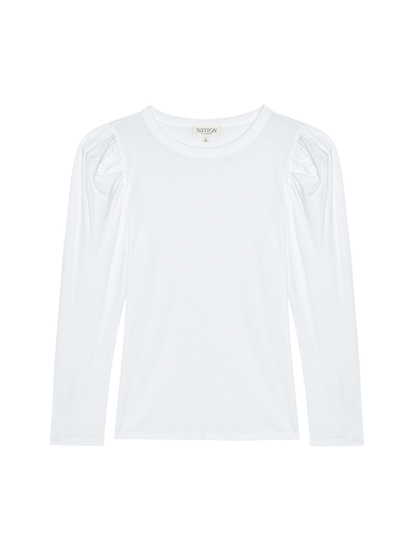 Nation Los Angeles Leta Puff Shoulder Top