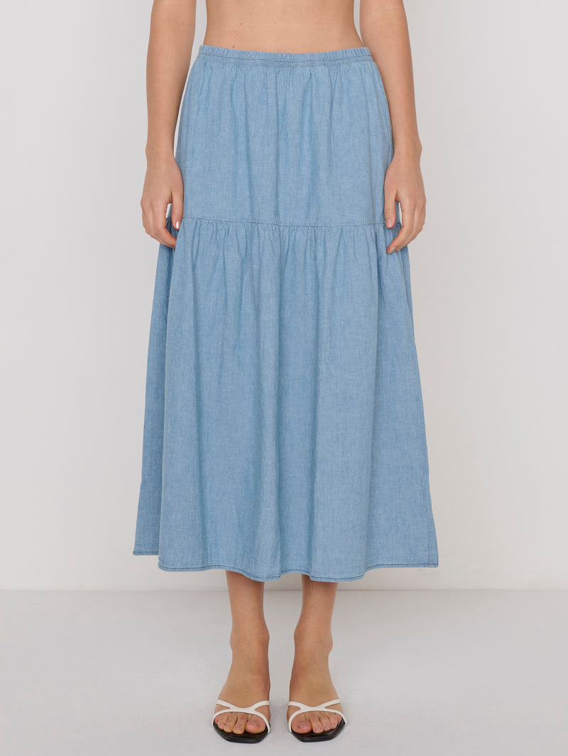 Nation Los Angeles Liza Chambray Skirt