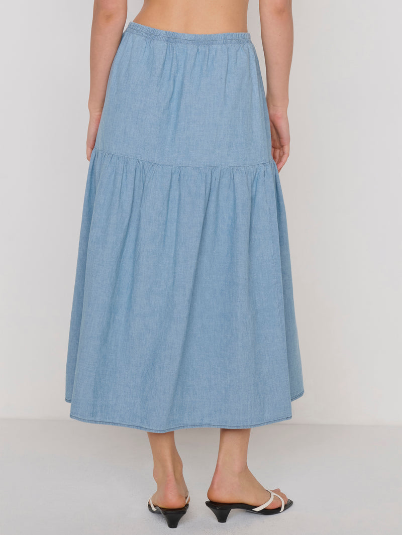 Nation Los Angeles Liza Chambray Skirt