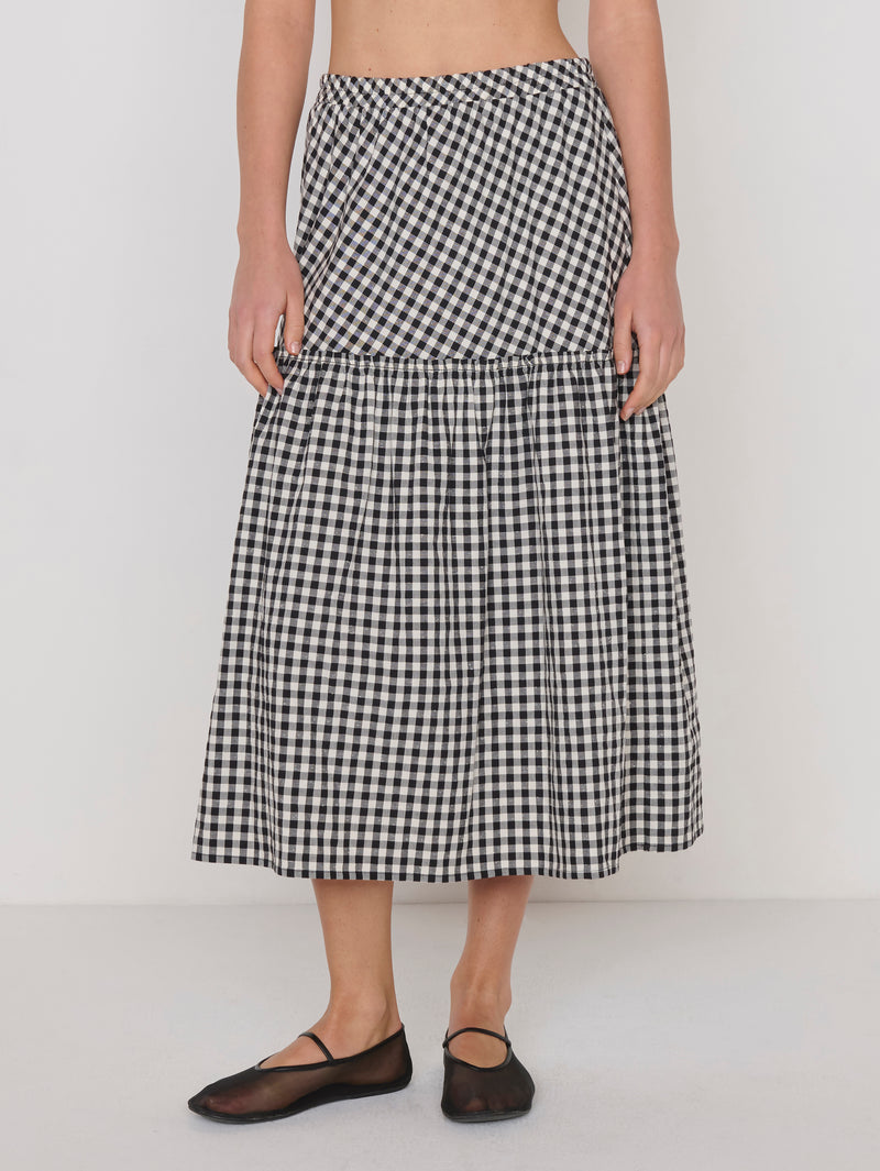 Nation Los Angeles Liza Gingham Skirt